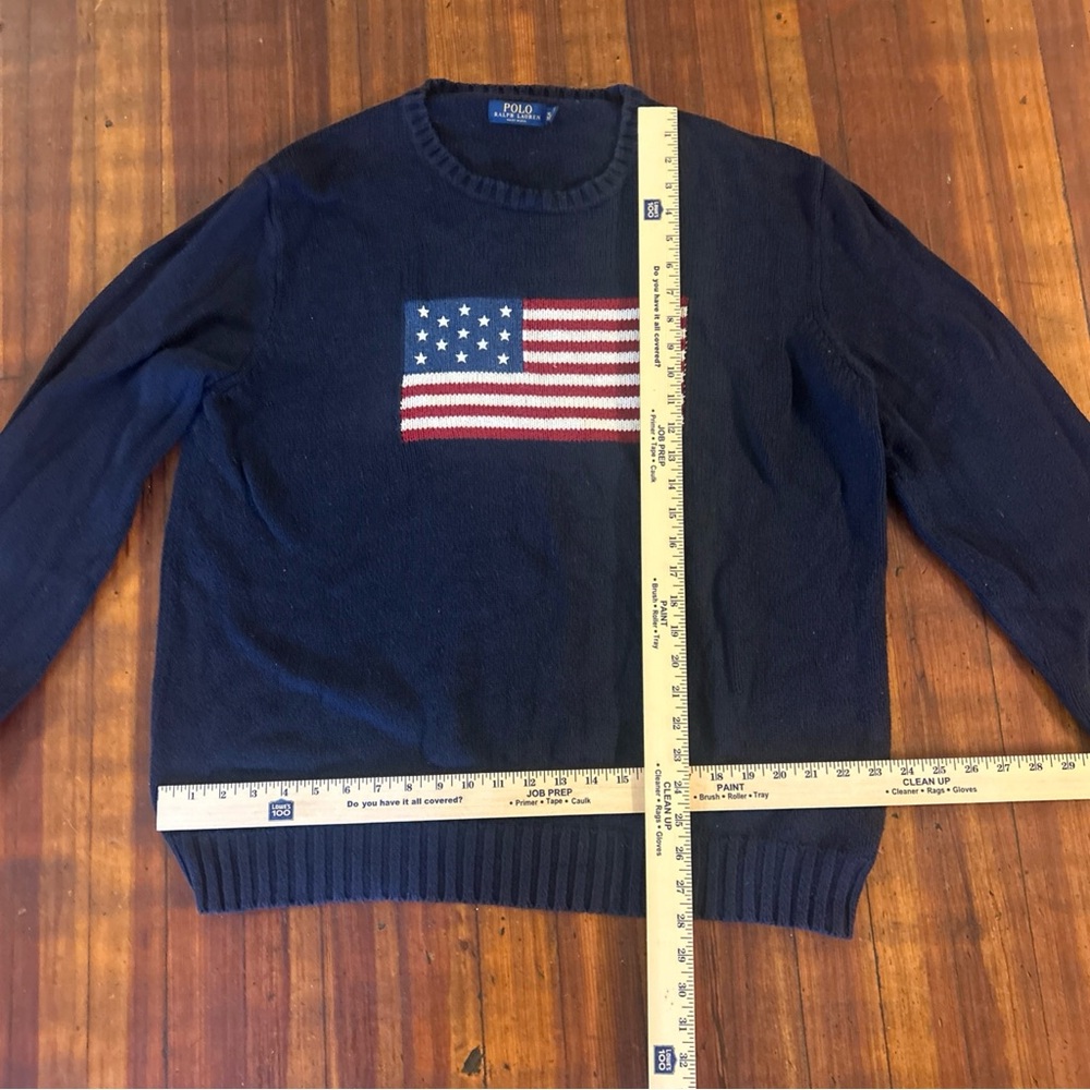 Polo by Ralph Lauren Flag Sweater Mens XL Cotton Knit American USA Patriotic RL - Picture 5 of 8